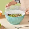 Штабелируемая квадратная пластиковая миска с крышкой. Большое отверстие. Компактная салатница для приготовления еды. Кухонные принадлежности.