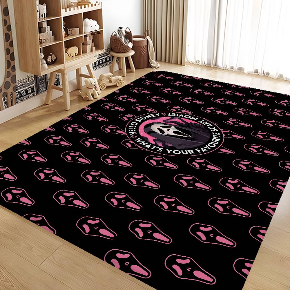S-Scream Ghostface Room Mats Anti-slip Absorb Water Long Strip Cushion Bedroon Mat Welcome Doormat