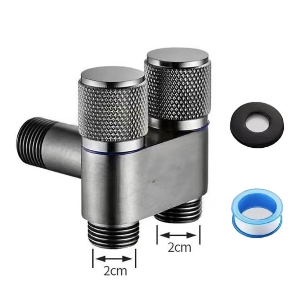 G1/2 1 вход 2 выхода угловой клапан настенный унитаз биде треугольный клапан запорный клапан двойной контроль биде унитаз распылитель душевая головка аксессуары цинковый сплав