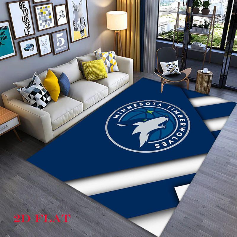 Minnesota Timberwolves Logo Print Carpet Floor Mats Printing Dormitory Decoration Room Art