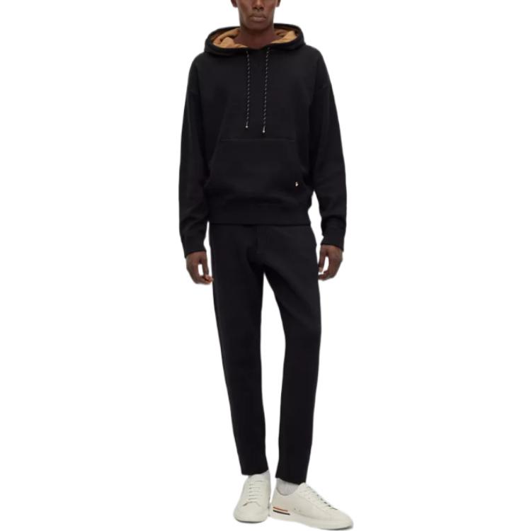 HUGO BOSS Sweatshirts Men's Black Hooded Moderate 50477375-001