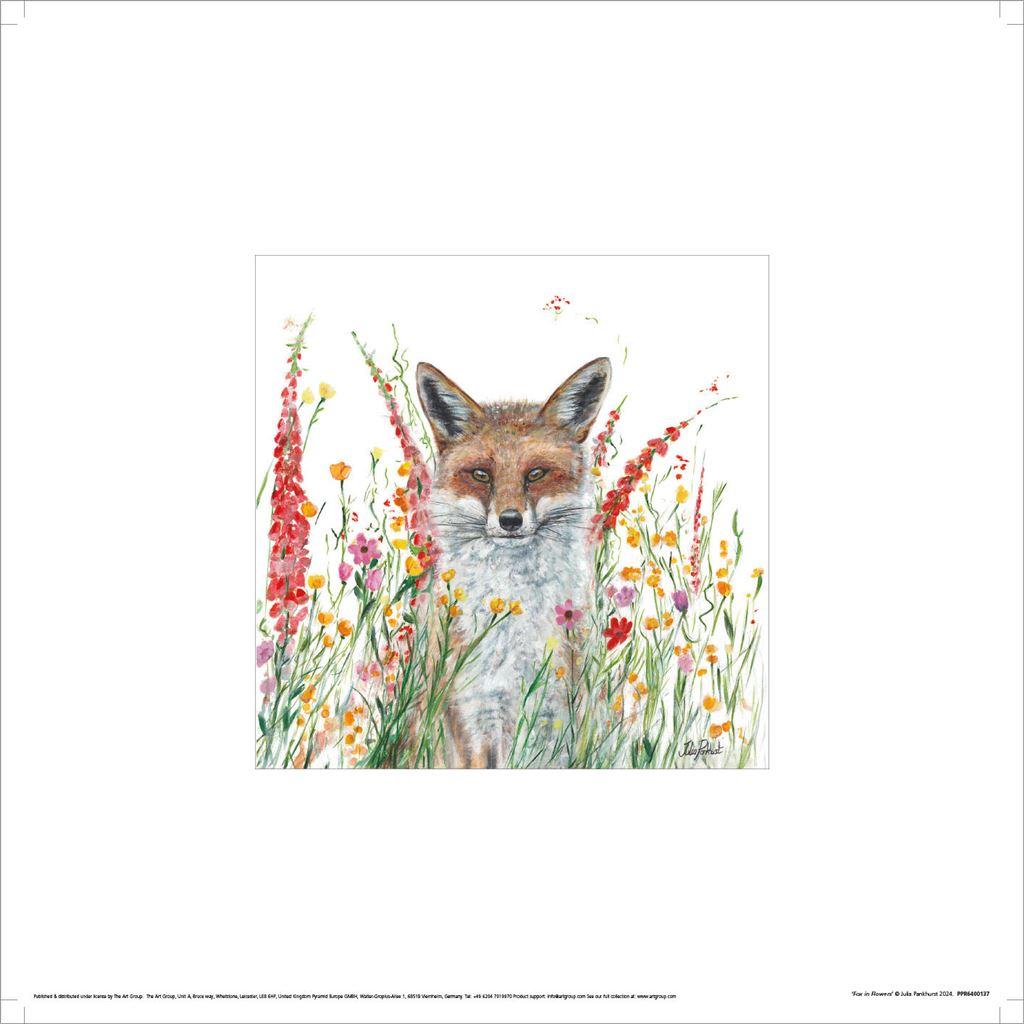 Julia Pankhurst Fox In Flowers Print