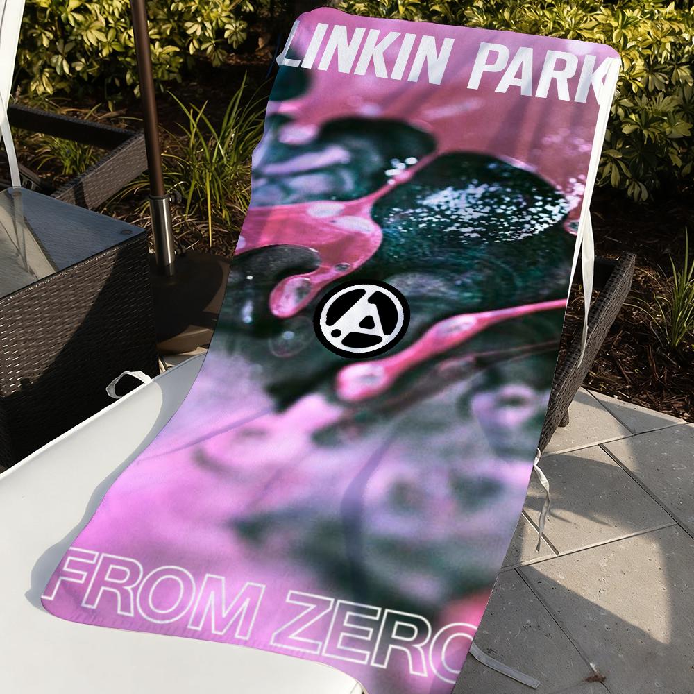 Rock Band L-Linkin P-Park-From Zero Полотенце Мягкое Бассейн Подарок Для Путешествий Тренажерный зал Душ Кемпинг Быстросохнущее Спортивное Большие Пляжные Полотенца