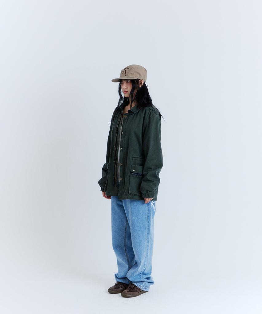 PARADIGMFILM [Ep.03] Washed Leather Mix Field Jacket (Khaki)