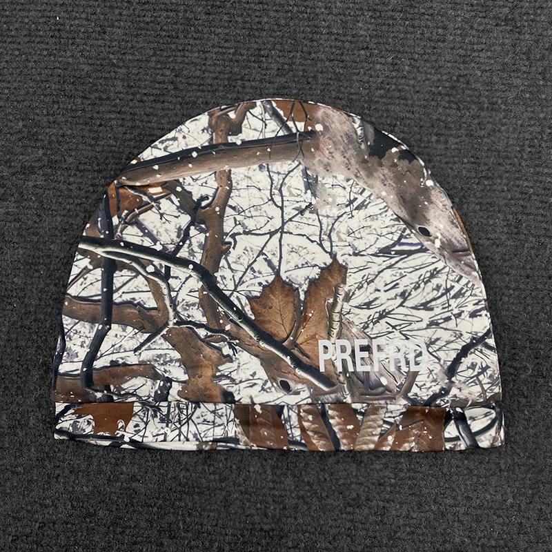 Retro Hip-Hop Camouflage Leaf Print Pullover Hat Trendy Personalized Street Casual Fashionable Cap