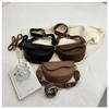 Small Leather Saddle Armpit Bags for Women Chain Shoulder Crossbody Bag Ladies Vintage Underarm Handbags Bolsa