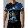 Мужские футболки Летняя Инструментальная Инженерия Принт Футболка Мужская Повседневный Уличный Стиль Эластичный Круглый Вырез 3d Футболки