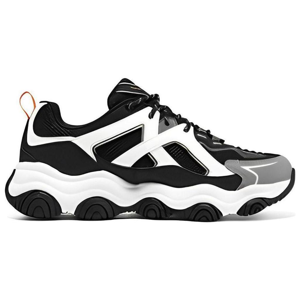 Skechers DLites Сетка Синтетическая кожа Медведь Низкие Папины кроссовки Мужская кроссовка Черный Белый 232436-BKW