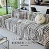 Funda Sofa Living Room Chenille Hawaii Striped Lattice Sofa Throw Blanket All Seasons Camping Picnic Sofa Cover