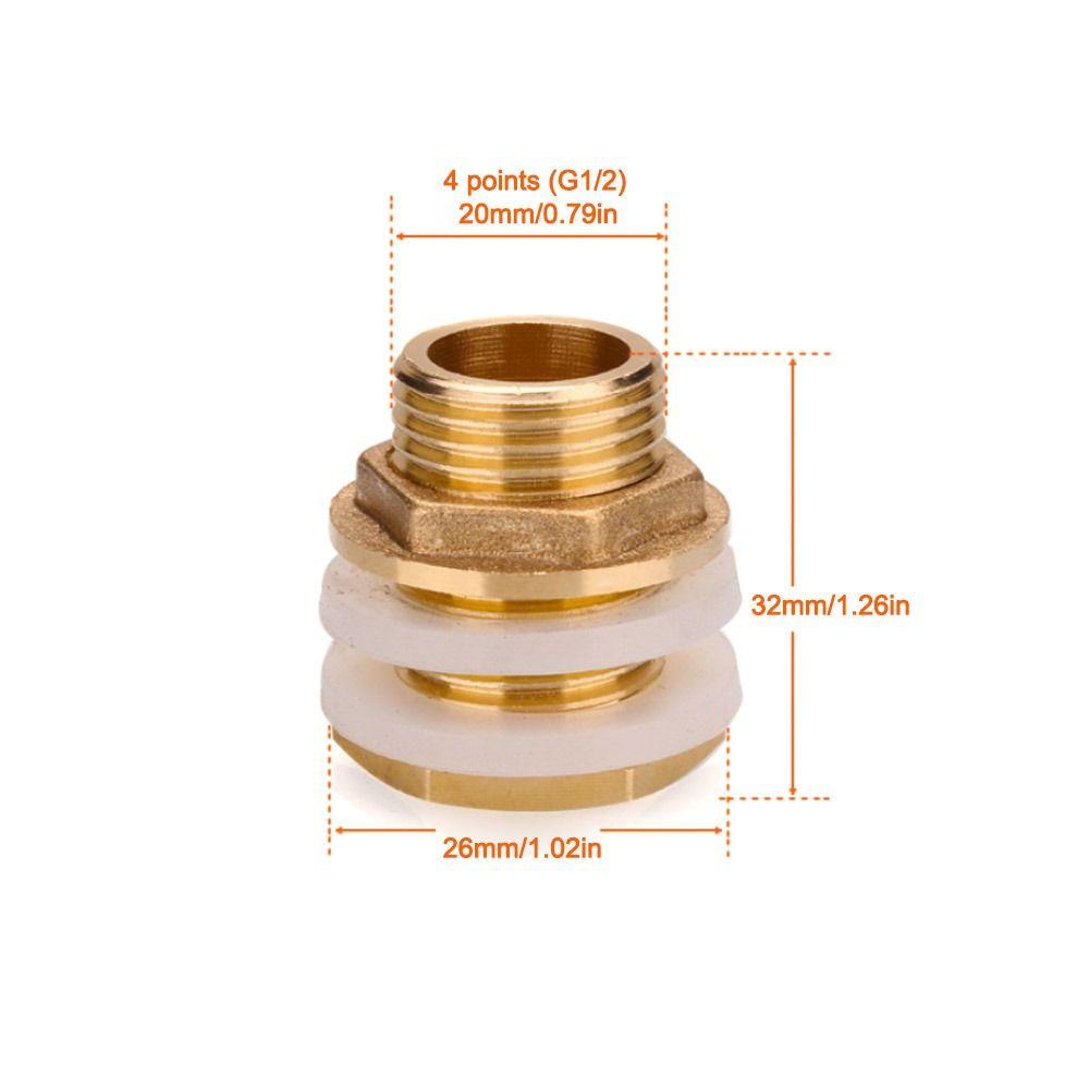 Прочный 1/2" 1/4" Соединитель для водяного бака Медная труба Силиконовая прокладка Муфта для аквариума Герметичный адаптер для шланга