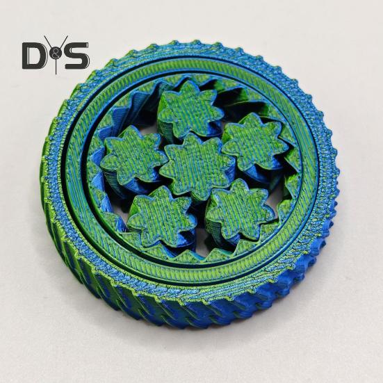 1/5 шт. 3D-печатная игрушка-спиннер для снятия стресса и беспокойства у детей и подростков, для взрослых, с блокирующим механизмом, гироскоп на кончике пальца, портативный, для путешествий, сенсорный спиннинг