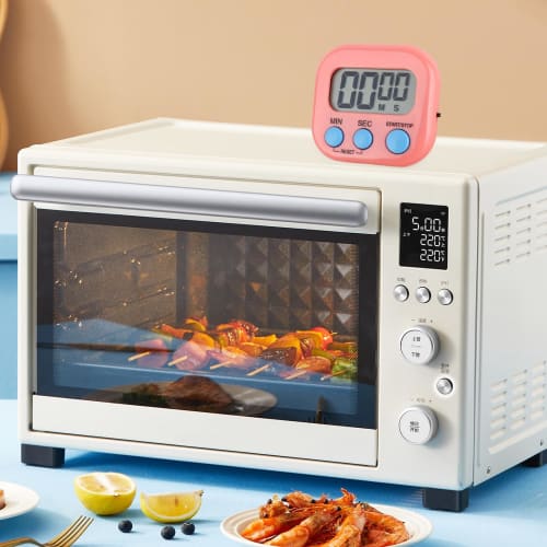 Humkopnl Magnetic Timer with Large Display, Countdown Function, and Magnetic Back | Portable Egg Timer/Stopwatch with Bracket for Cooking, Exercise, a