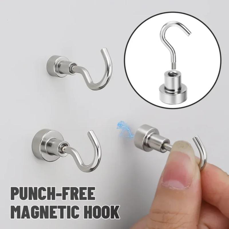 30 шт. Премиальные магнитные крючки из нержавеющей стали Многоцелевой крючок для хранения дома и на кухне Бесследный сильный магнитный держатель