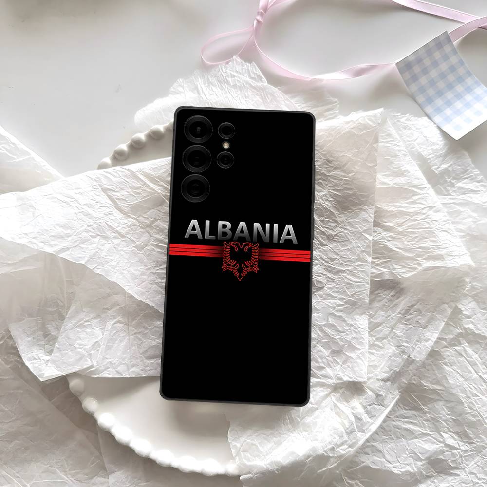 Чехол для телефона с логотипом-орлом флага Албании для Samsung S 24 Fe 25 Ultra Plus 20 Lite 21 30 22 23 24 22 Ultra 5G Fundas