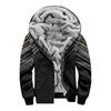 Men's Personalized Casual Printing Long Sleeve Zipper Sweater Thick Cotton Suit Winter