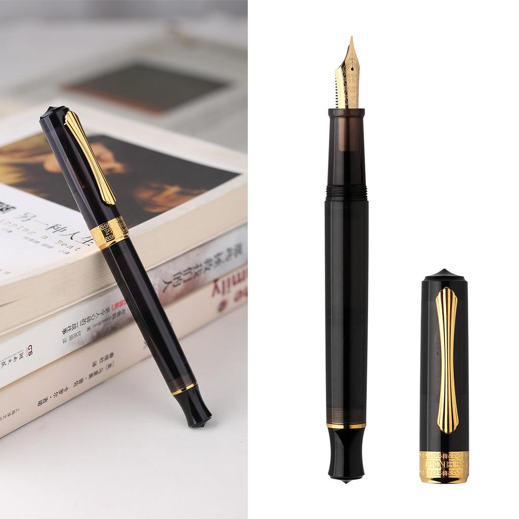 PENBBS 470 Вакуумная Заливка Перьевая Ручка Лезвие/Круглое Перо Ручка Большой Емкости Прозрачный Акрил Деловой Письменный Подарочная Ручка