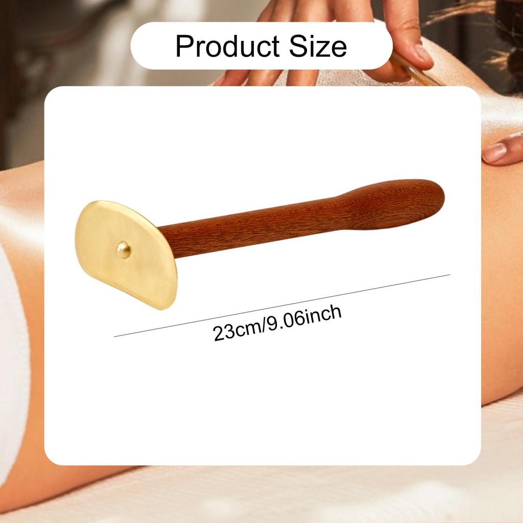 Brass Face Massage Board Handheld Smooth Scraping Tool Ergonomic Long Handle Portable Lightweight