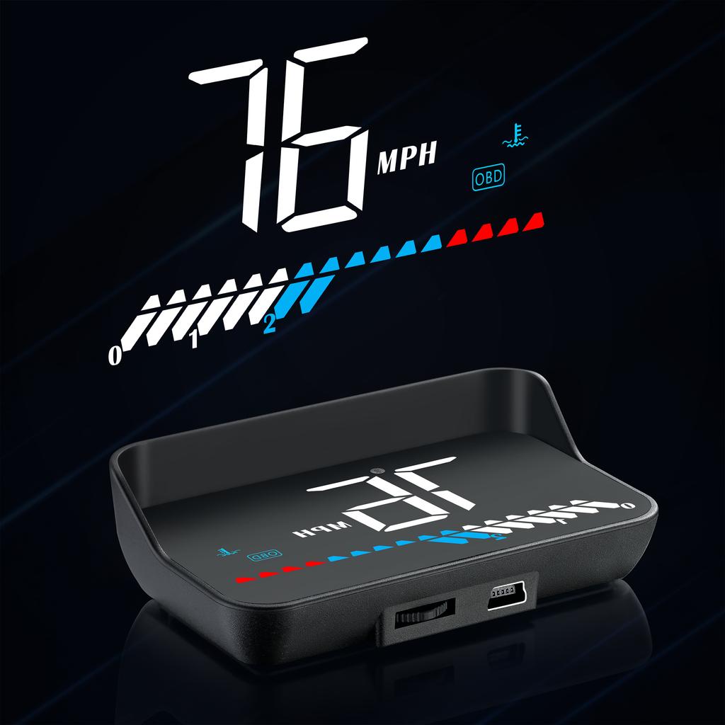 M7 Автомобильный HUD OBD + GPS Head Up Display Скорость Температура Воды Напряжение Обороты Проектор на Лобовое Стекло Прибор С Сигнализацией Автоаксессуары