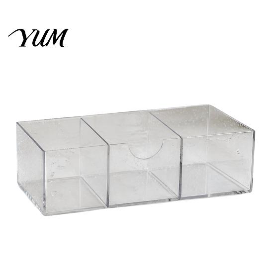 Compact Countertop Makeup Organizers Mirror Cabinet Storage Box, Highly Transparent Thickened PET Container, Stackable Vanity Drawer Dividers