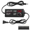 AC DC with 9 Converter 3A Power Adapter with LCD AC Stabilized Power Supply for LED Universal Multi-Voltage Adapter, 3-24V, 72W, 3A, Plugs, Display,