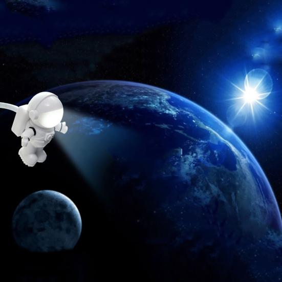 Творческий перезаряжаемый космонавт светодиодный USB-лампа ночной декор спальня инструмент