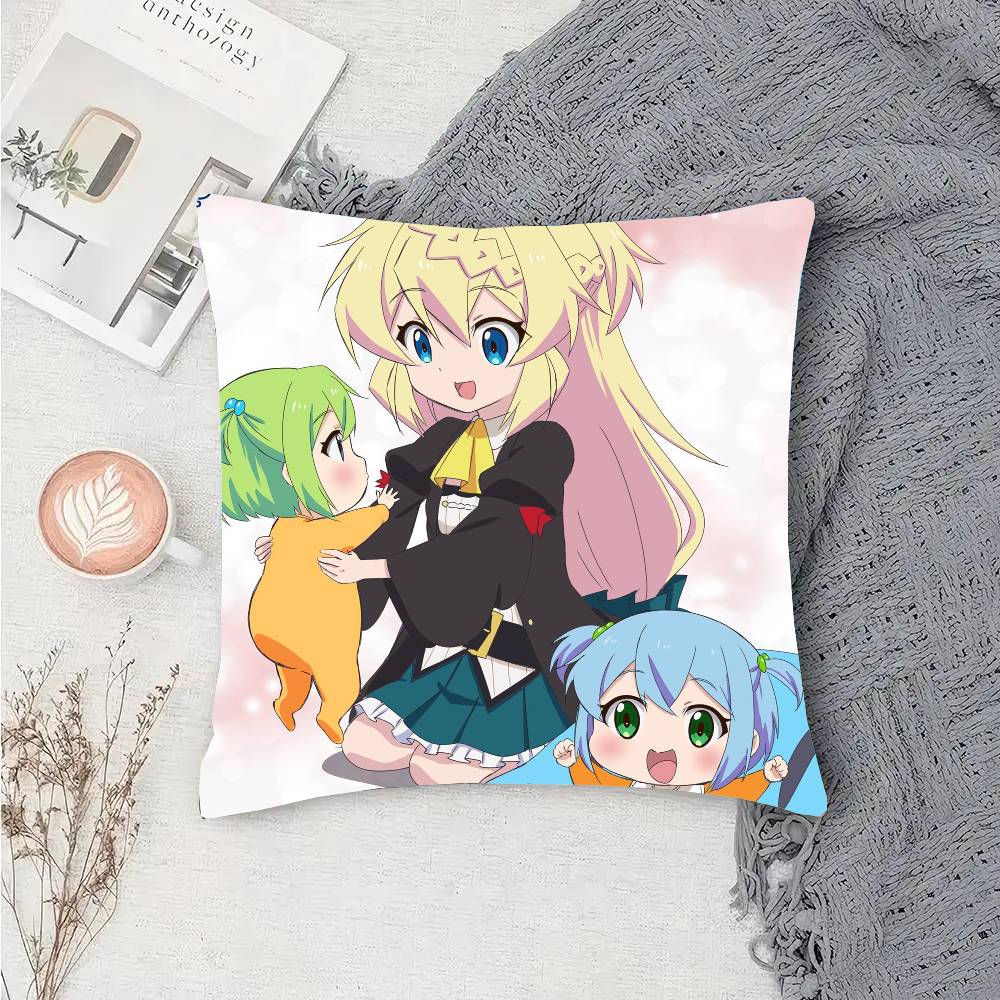 Я убивал слизней 300 лет и прокачал свой уровень Чехол для подушки Аниме Чехол для диванной подушки Декор комнаты Дома