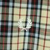 Fred Perry Толстовка на молнии с длинным рукавом в клетку M бежевая Мужская Б/У