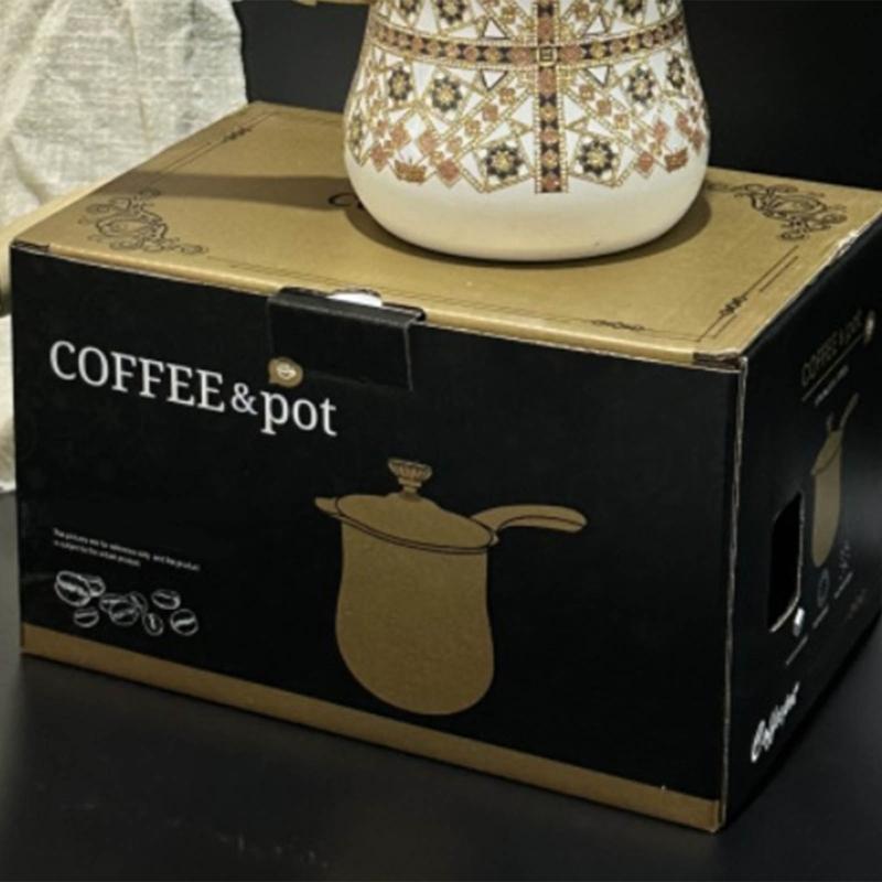 Steel Turkish Coffee Pot With Heat Resistant Wooden Handle For Brewing Coffee And Heating Milk Chocolate Butter Soup