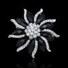 Женский рождественский подарок Blossom Flower Brooch Black Collar Pin