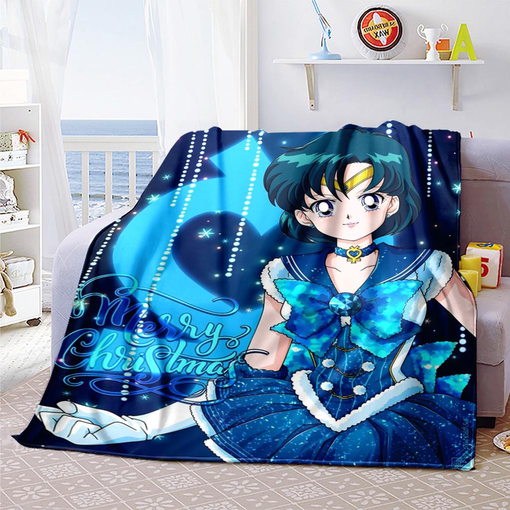 Japanese anime cute cartoon theme Sailor Moon Tsukino Usagi blanket suitable for home beds, sofa covers, office nap, outdoor warm blankets O15