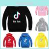 Детский свитшот с буквами Tik Tok, худи с длинным рукавом, модные пуловеры