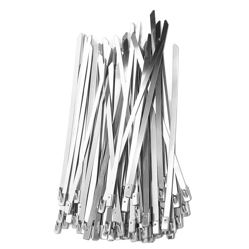 100 шт. Кабельная стяжка из нержавеющей стали, хомут, самоблокирующийся набор, комплект для проволоки, тип A