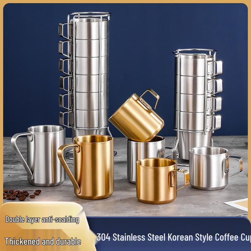 Cmaos Double-Layer Stainless Steel Coffee Mug