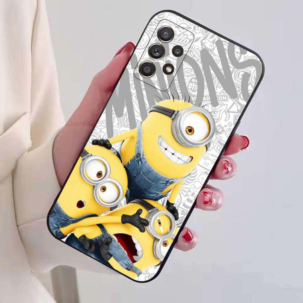 Мультяшный чехол для телефона M-Movie M-Minions для Samsung S25, S24, S21, S22, S23, S30, Ultra, S20, Plus, Fe, Lite, Note, 10, Черный чехол
