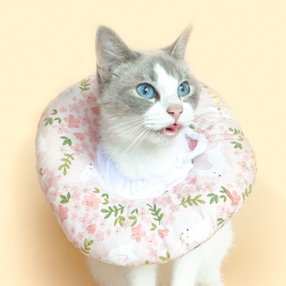 Хлопковый воротник Елизаветы для питомцев, защита от укусов, аксессуары для питомцев, новый защитный воротник для кошек, кошка