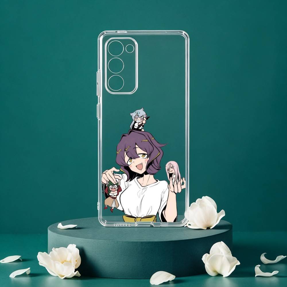 Gushing Magical Girls Manga Phone Case For Samsung Galaxy S24 S25 S23 S22 S21 Plus S24 S25 Transparent Cover Case