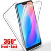 360° Full Body Cover Case Anti Drop Anti Scratch Clear Hybrid PC Hard Silicone Phone Shell For iPhone Samsung Huawei Honor Xiaomi Redmi OPPO OnePlus