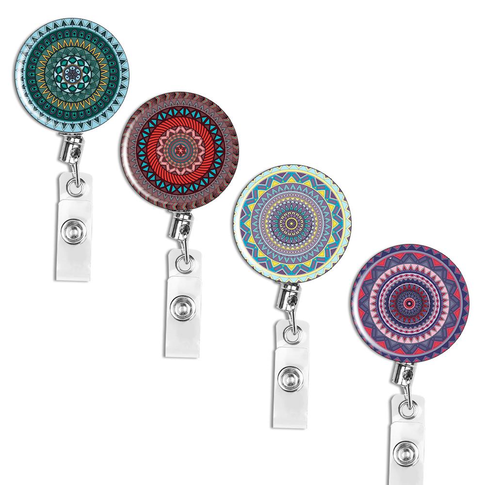 Креативный набор выдвижных офисных брелоков - 4 шт., противоугонный стальной трос