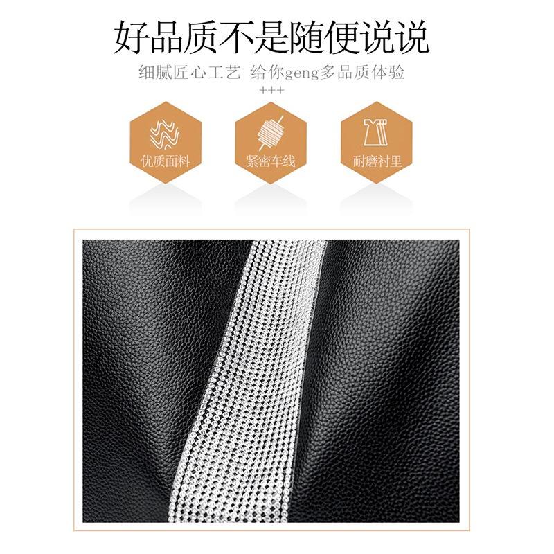 Новая текстура мягкой кожи женский рюкзак большой вместимости рюкзак с бриллиантовой инкрустацией простой и модный наплечный дорожный рюкзак