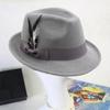 Men Fedora Hat Feather And Bow Decor Vintage Short Brim Felt Hat Solid Color Women Panama Hat 1920s Floppy Hat for All-Day Wear