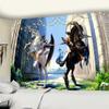 Гобелен с единорогом, настенный богемный европейский хиппи, волшебный матрас, искусство для спальни, крутое украшение для дома