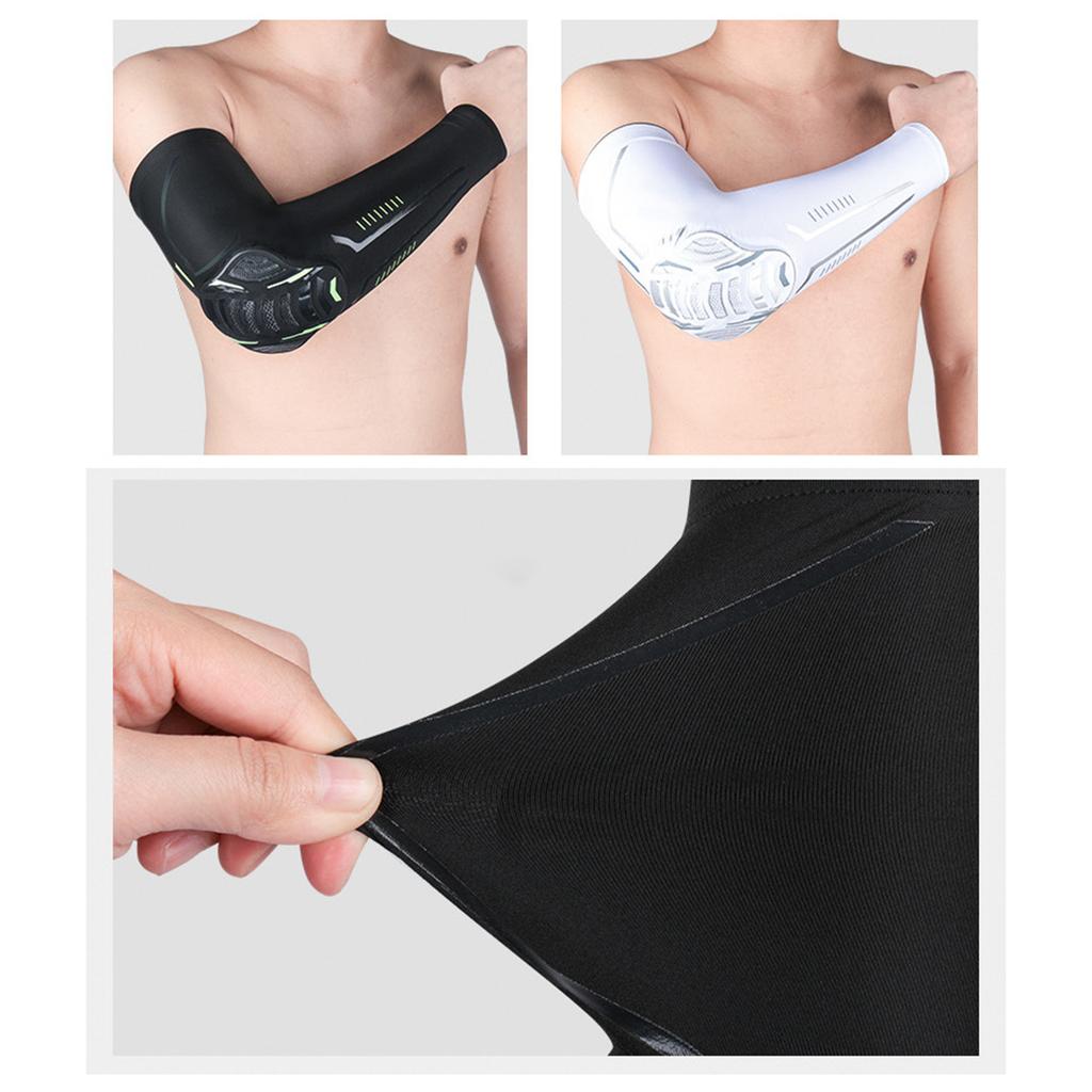 Breathable Arm Elbow Pads Crashproof Sport Compression Arm Sleeve Elbow Warmer Pad for Basketball Football Cycling Guard