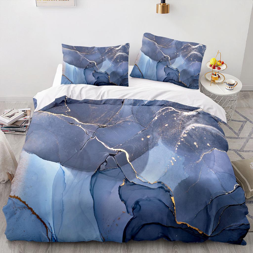 3D Printed Textured Marble Bedding Set Boys Girls Twin Queen Size Duvet Cover Pillowcase Bed Kids Adult Home Textileextile