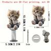 Dashboard Decor Shake Head Cat Car Dashboard Bobble Decoration Dancing Toys 2D Acrylic Decorative Interior Accessories for Car