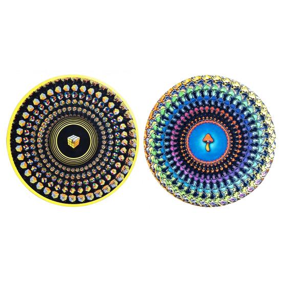 1/2 шт. Анимированный зоотропный слипмат 12 дюймов Матовый диск для проигрывателя с оптической иллюзией Анимированный виниловый слипмат с эффектом движения зоотропа Кинетический визуальный проигрыватель