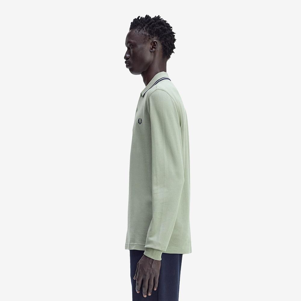 Fred Perry [M3636] Рубашка Fred Perry с длинным рукавом, двойной тип - Bayleaf/Dark Air Force/Tennis Blue Afpm2533636-Z49