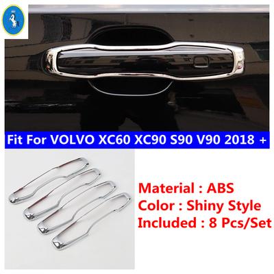 Для Volvo XC90 XC60 XC40 S90 V90 2018 - 2024 Хромированная Накладка на Ручку Внешней Двери Декоративная Накладка Декор Аксессуары для Интерьера Автомобиля