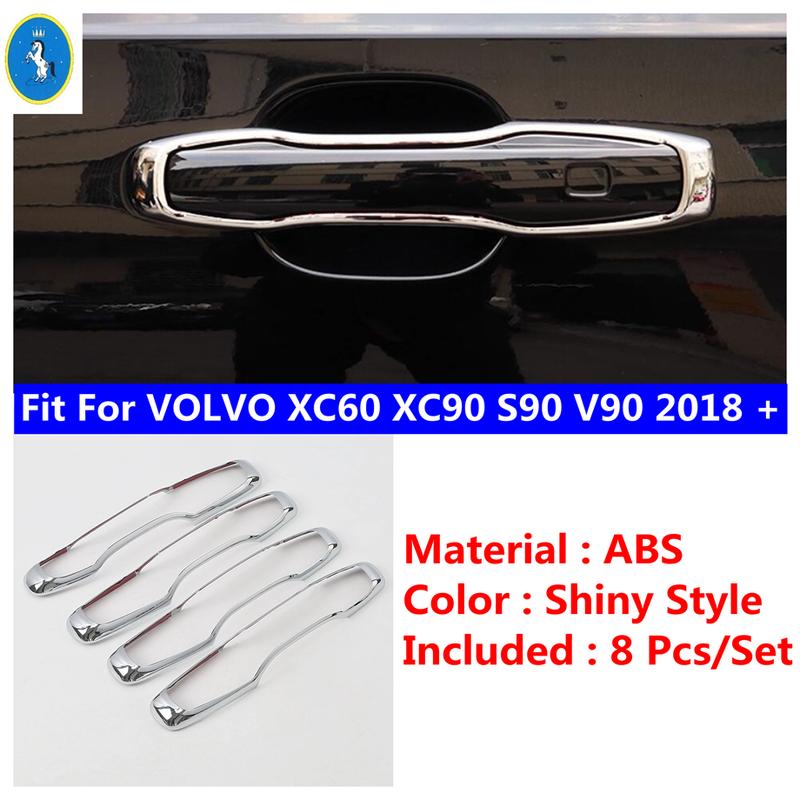 Для Volvo XC90 XC60 XC40 S90 V90 2018 - 2026 Хромированная Накладка на Ручку Двери Снаружи Декоративная Накладка Аксессуары для Интерьера Автомобиля