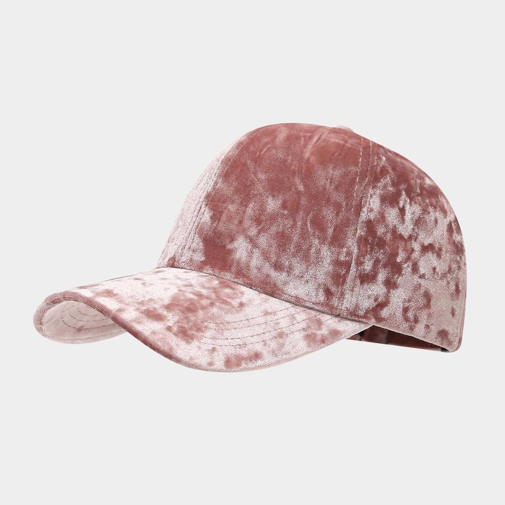 European and American Velvet Solid Visor Cap - Unisex Winter Fashion Casual Curved Brim Sun Hat, Couples' Vintage Baseball Cap