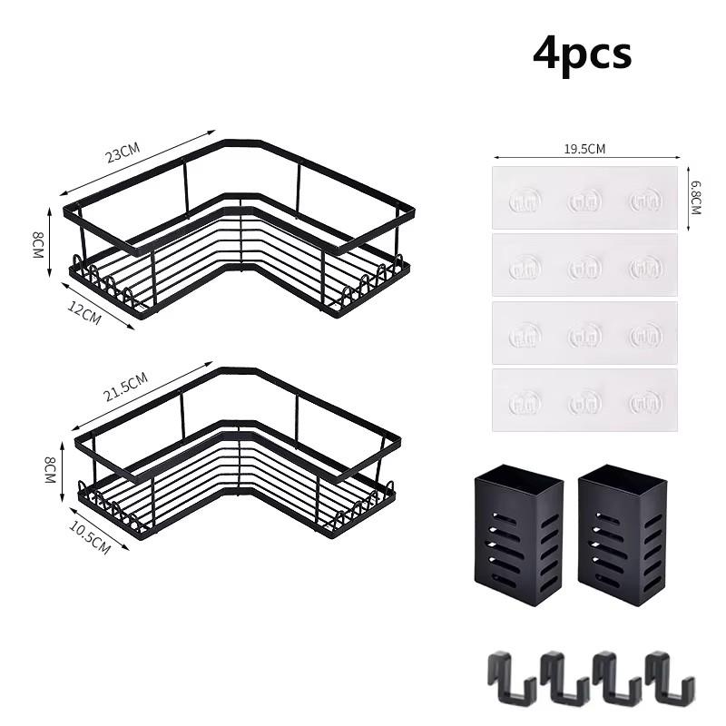 Клейкий уголок для душа, органайзер, полки, не требующие сверления, нержавеющая сталь, держатель для зубной пасты для ванной комнаты